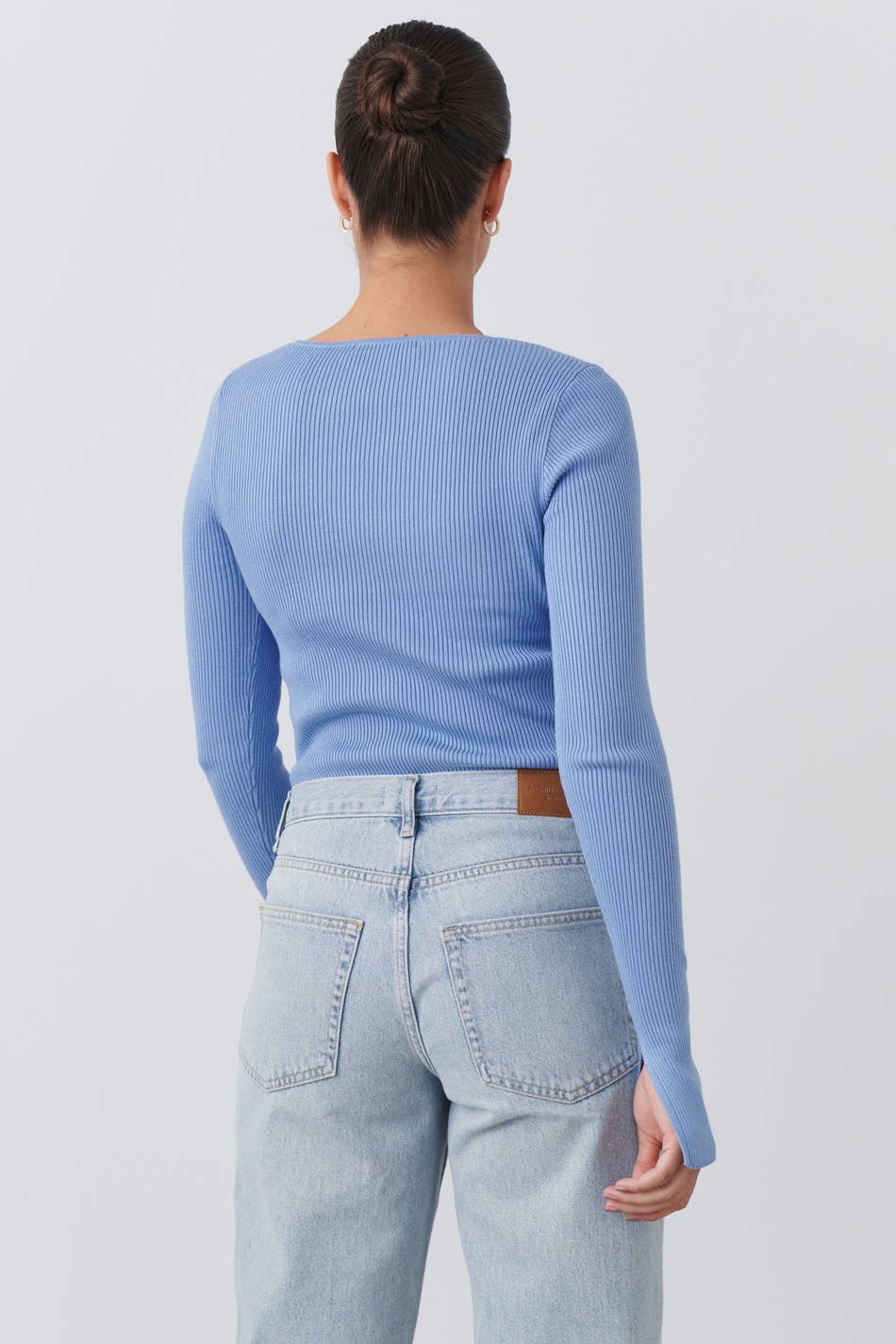 Rib knitted top