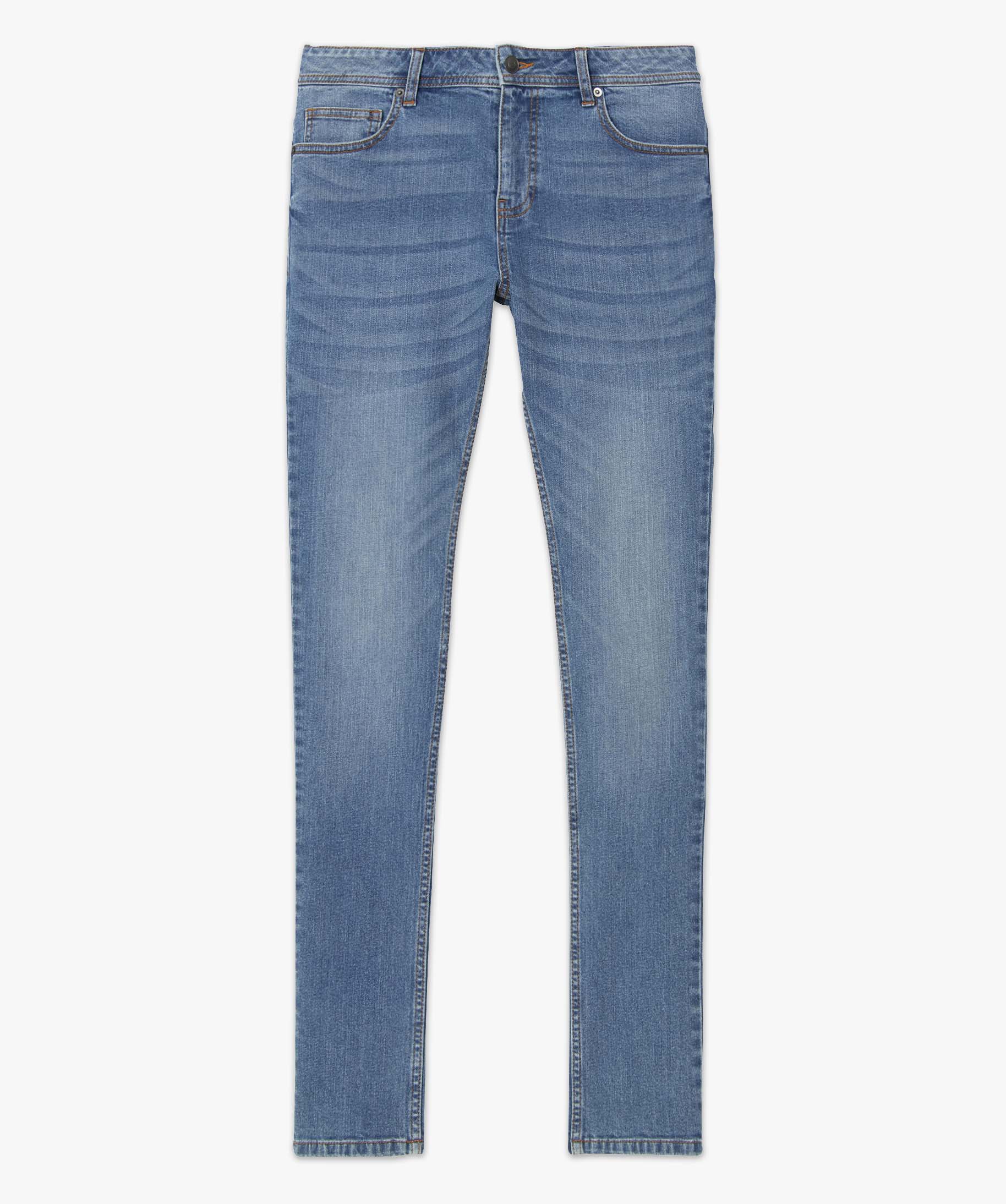 Jean homme coupe Skinny délavé stone | GEMO