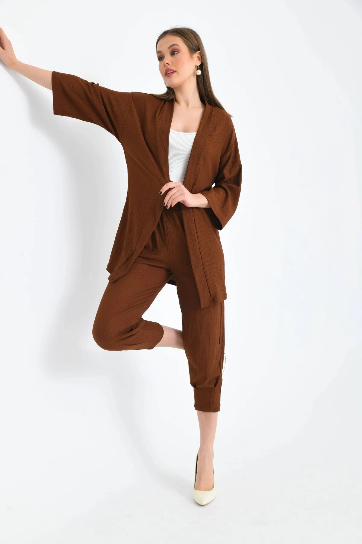 VOLT CLOTHİNG  Uncovered Kimono-Set für Damen