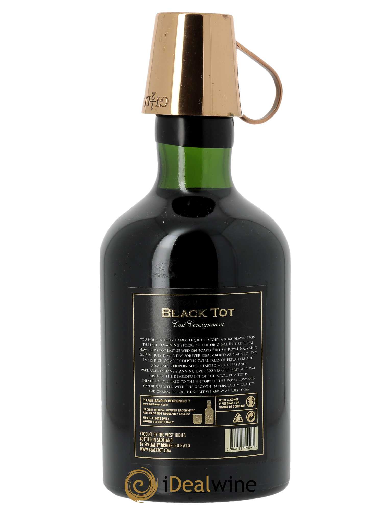 Rhum Black tot Last consignment (70cl)  - Lot de 1 Bouteille