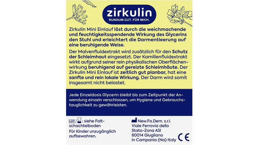 Zirkulin Mini-Einlauf