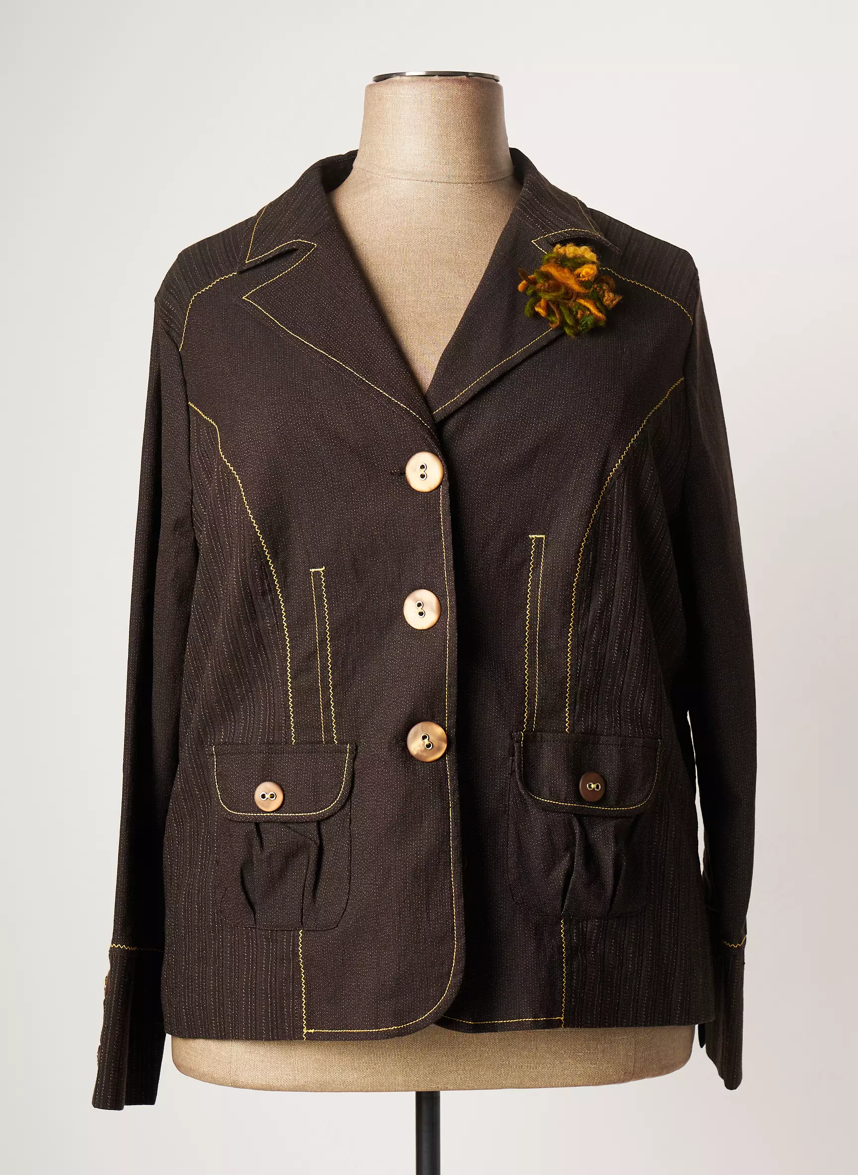 Brigitte Saget Vestecasual Femme couleur marron