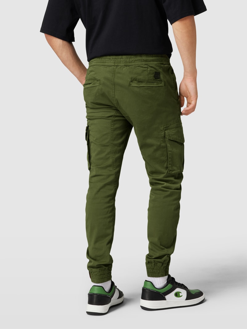 Cargohose mit Cargotaschen Modell 'Twill' in olivgrün