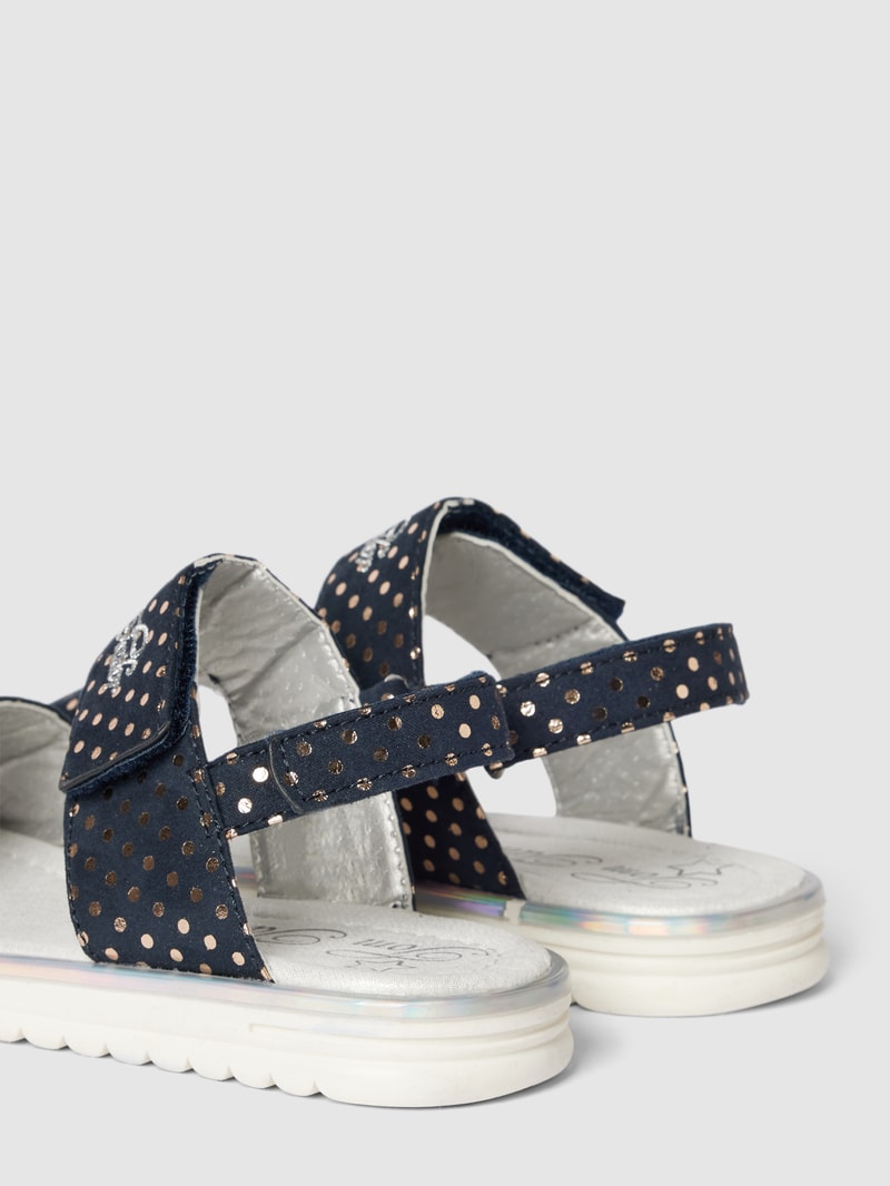 Sandalen mit Allover-Muster in marineblau