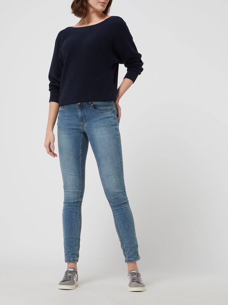 Skinny Fit Jeans mit Stretch-Anteil Modell 'Tummyless' in hellblau