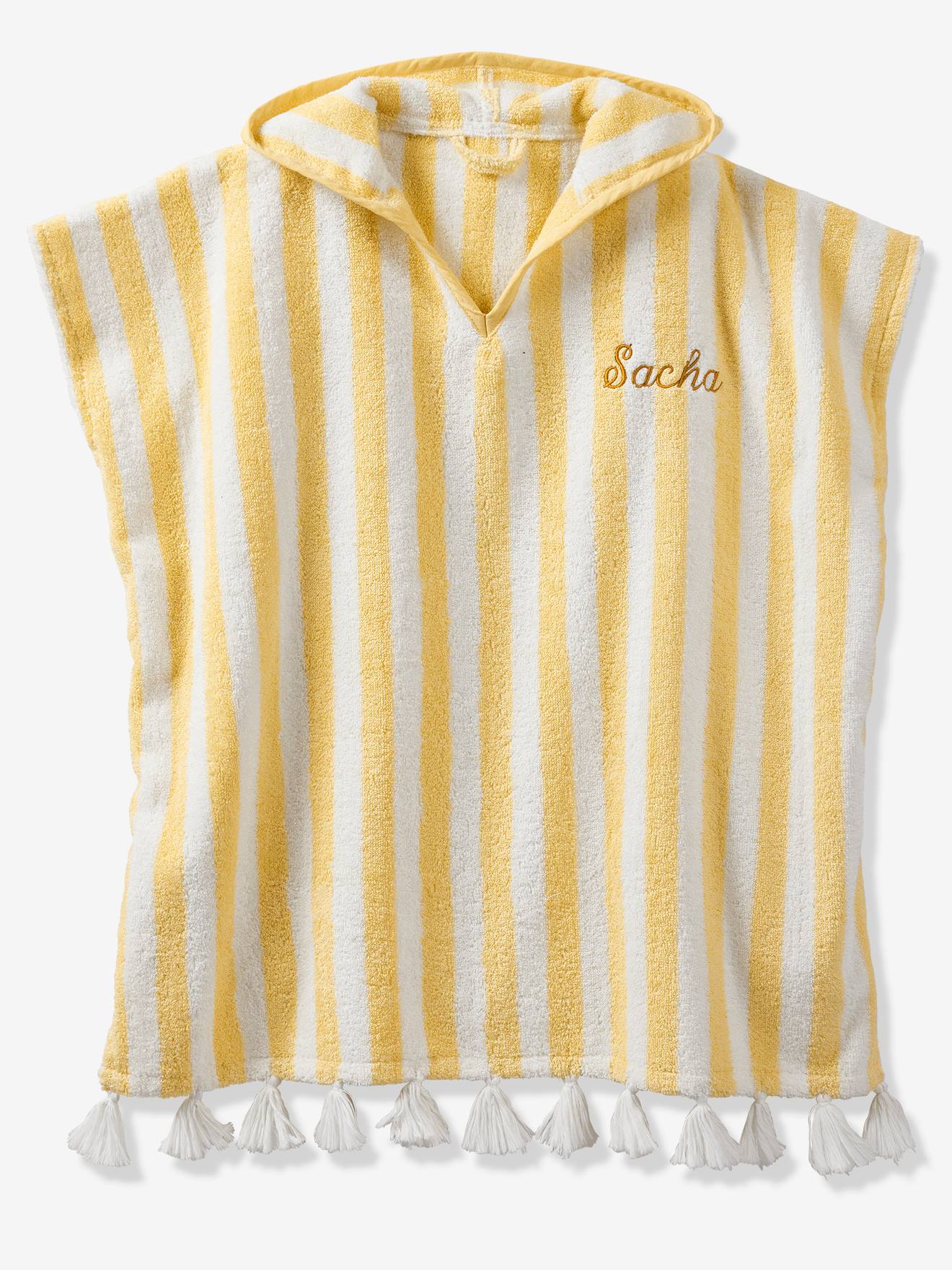 Vertbaudet Kinder Bade-Poncho, personalisierbar - grün