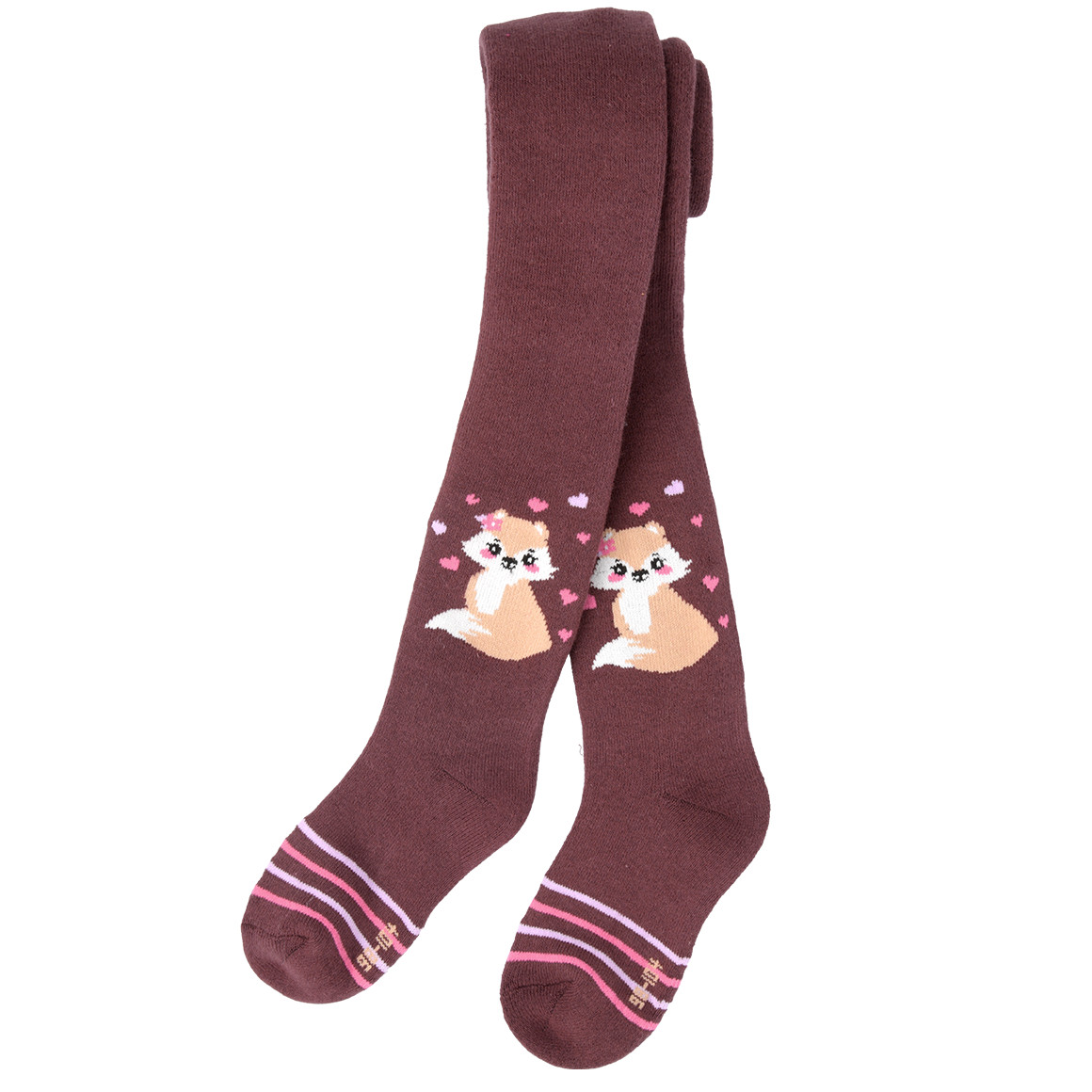 Mädchen Frottee-Strumpfhose mit Fuchs-Motiv