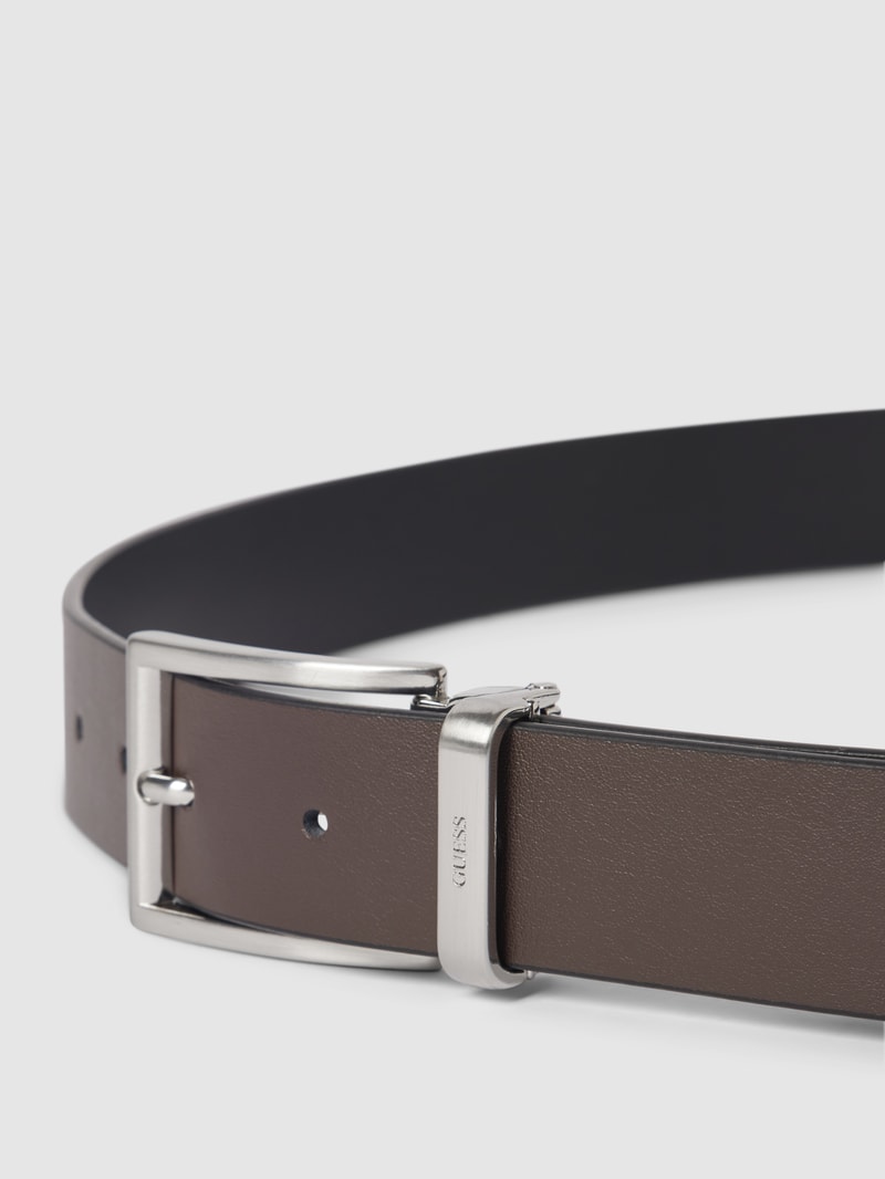 Gürtel mit Allover-Muster Modell 'ADJUSTABLE BELT' in dunkelbraun