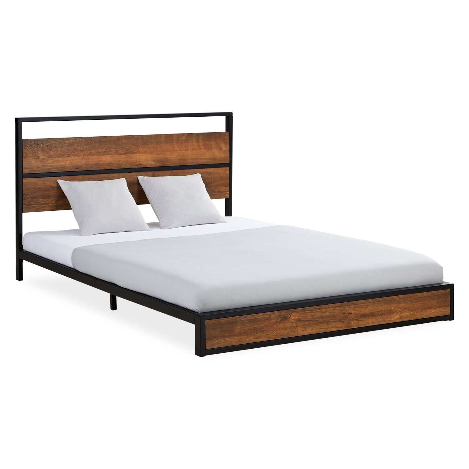 Homestyle4u Metallbett Doppelbett 140x200 Lattenrost Matratze
