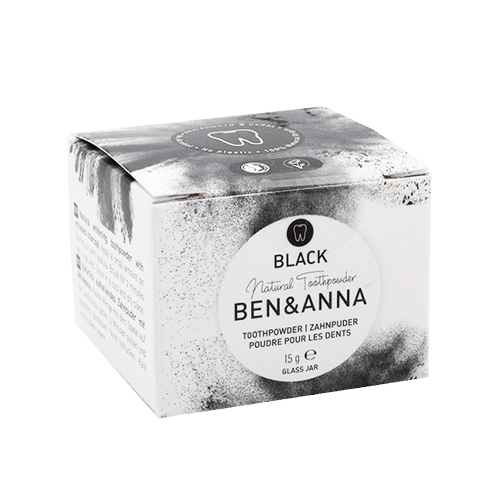 ben & anna Poudre Blanchissante Charbon Black - Sans Fluor Poudre blanchissante en pot