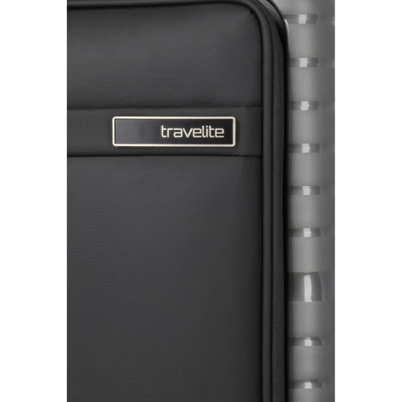 Travelite TRIENT Trolley S (55cm) mit Vortasche (4 Rollen) - Anthrazit