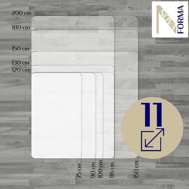 Nova Forma Bodenschutzmatte ECO-MAT, aus PET, transparente Stuhlmatte für Hartböden, 100% recyclebar