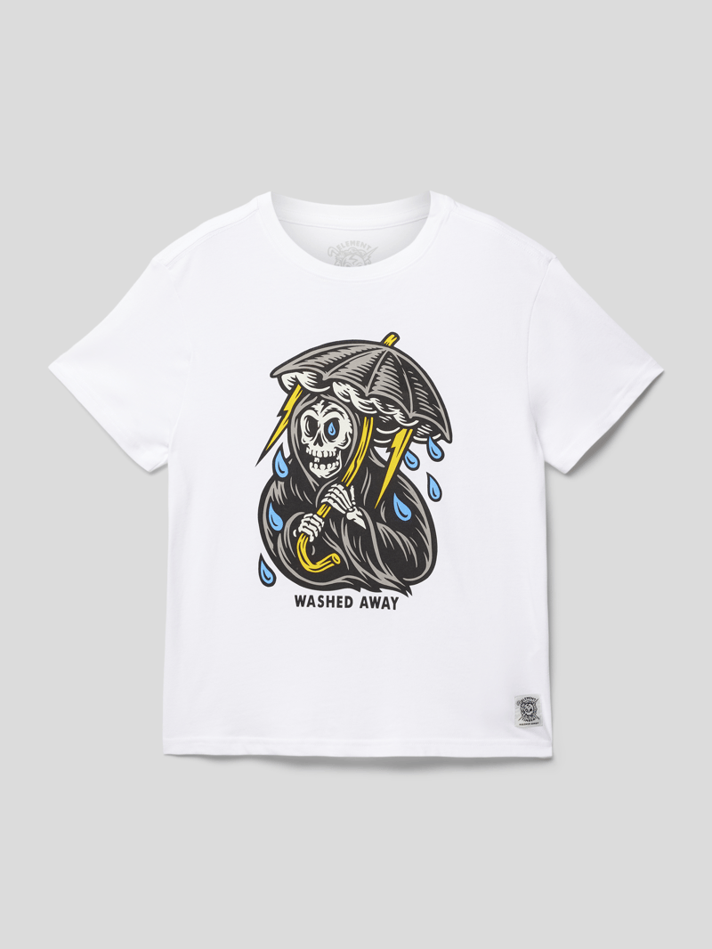 T-Shirt mit Motiv-Print in weiß