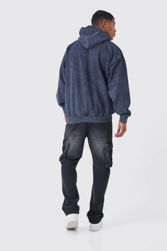 Oversize Hoodie mit Pour Homme Print