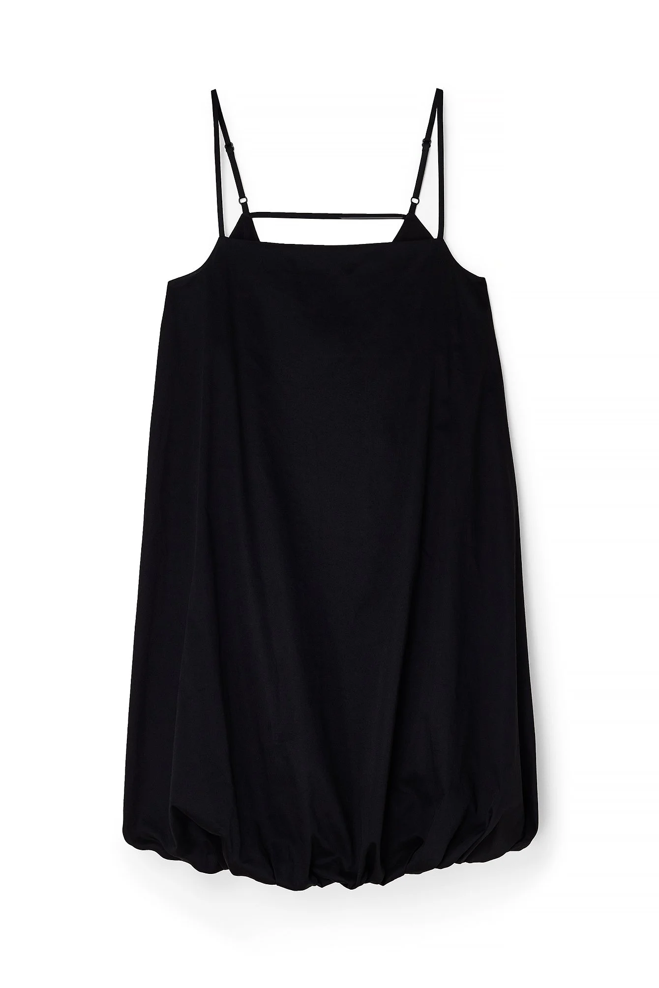 Minikleid mit dünnen Trägern und weitem Rock
