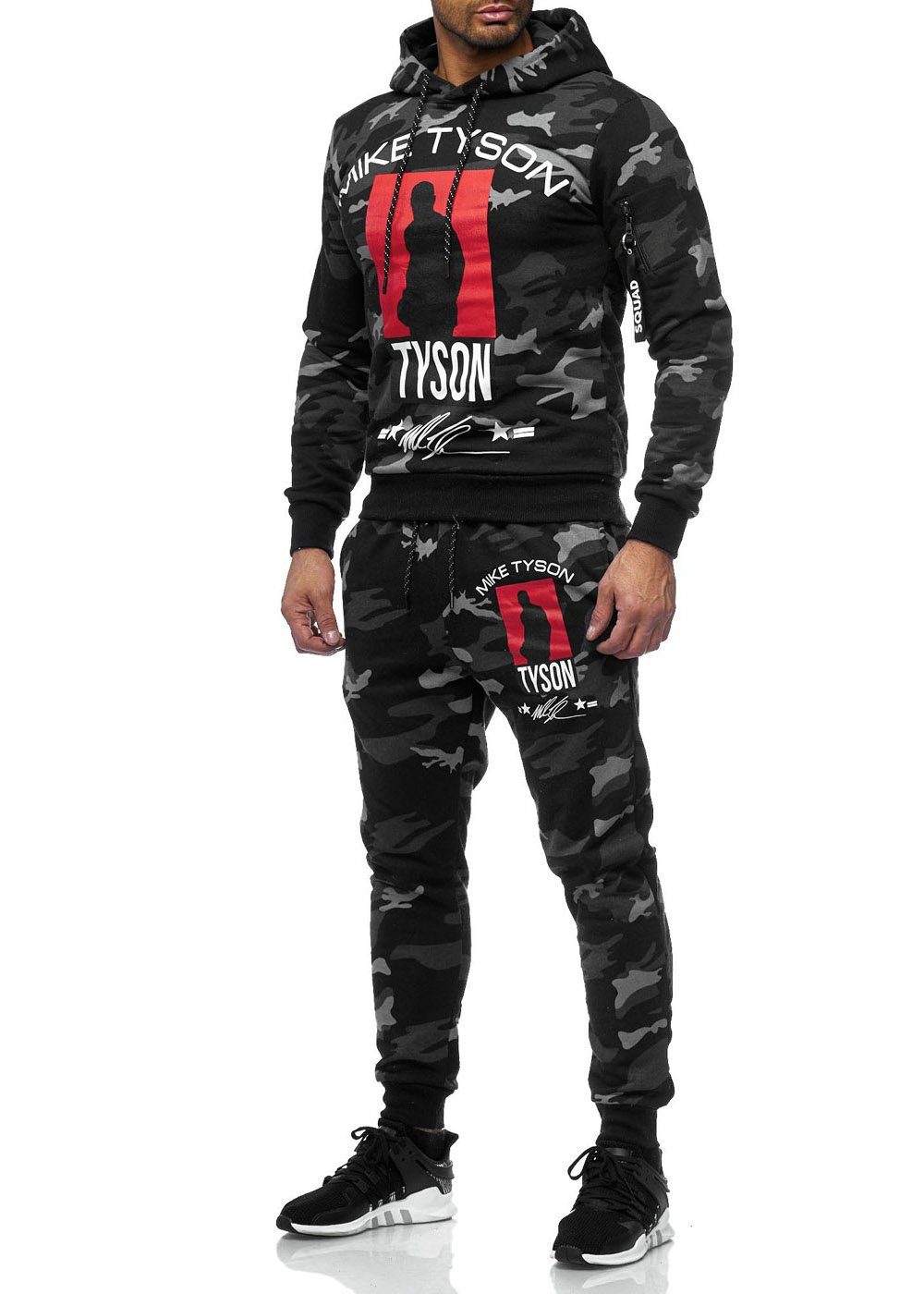 Code47 Jogginganzug Herren Jogginganzug Boxing Camouflage Trainingsanzug Sportanzug Fitnes (Sportanzug Trainingsanzug Fitnessanzug, 2-tlg)