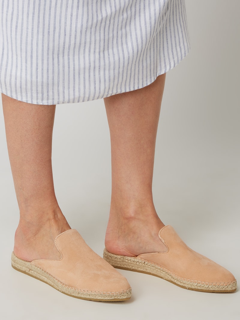 Pantolette aus Leder Modell 'Marrakesh' in apricot