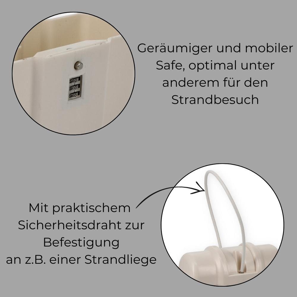 GarPet Strandmuschel Strandsafe Handy Bade Resie Safe Tresor Zahlenschloss Mini Urlaub Box