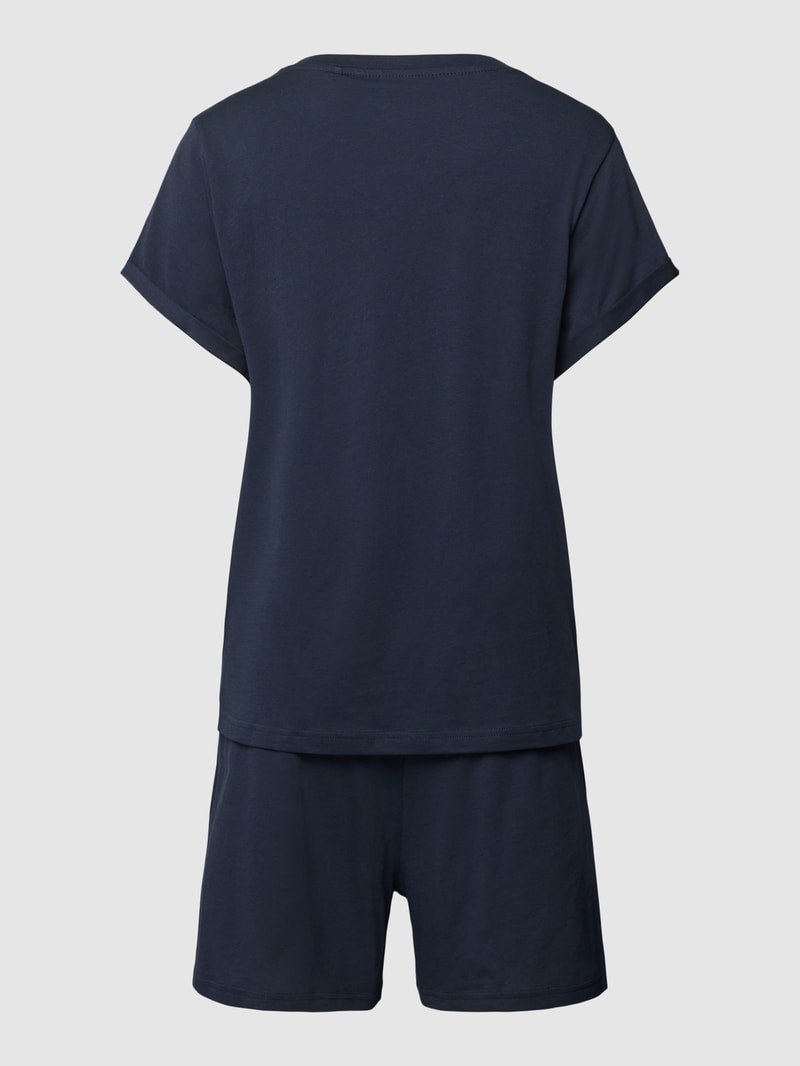 Pyjama mit Label-Print Modell 'MIX N MATCH' in dunkelblau