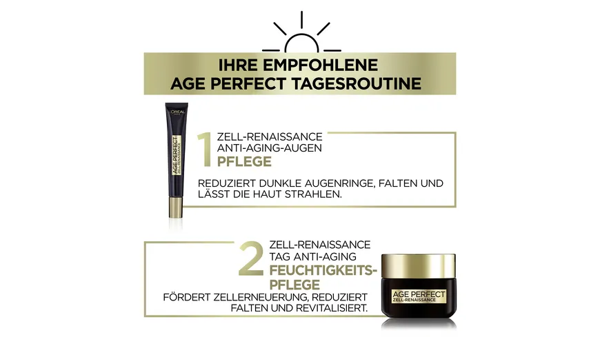 L'Oréal Paris Gesichtscreme Age Perfect Zell-Renaissance Regenerierende Tagespflege 50ml 50 ml
