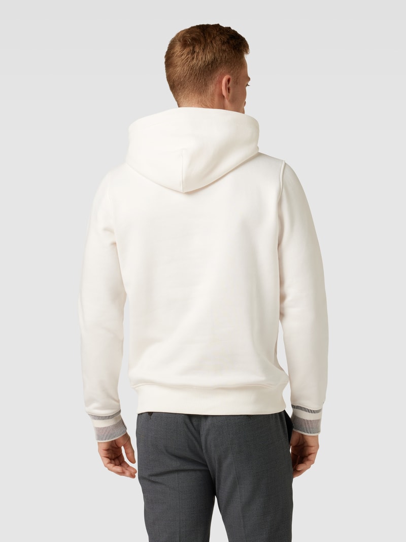 Hoodie mit Label-Stitching Modell 'MONOTYPE COLLEGIATE' in offwhite