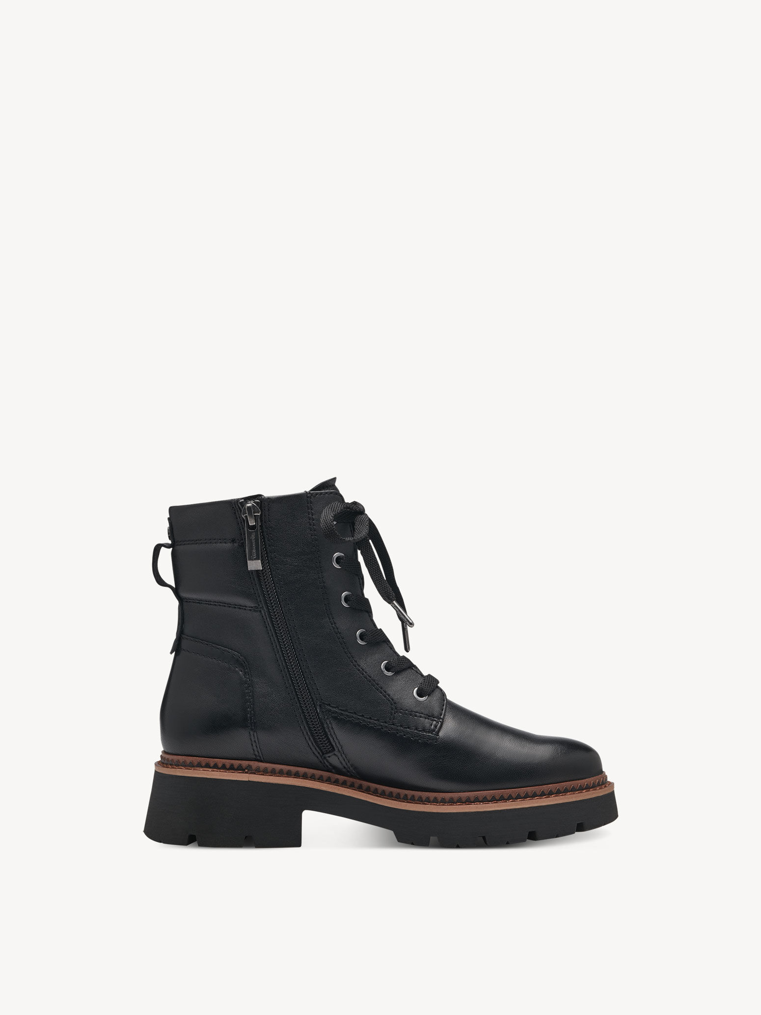 Bottine en cuir - noir