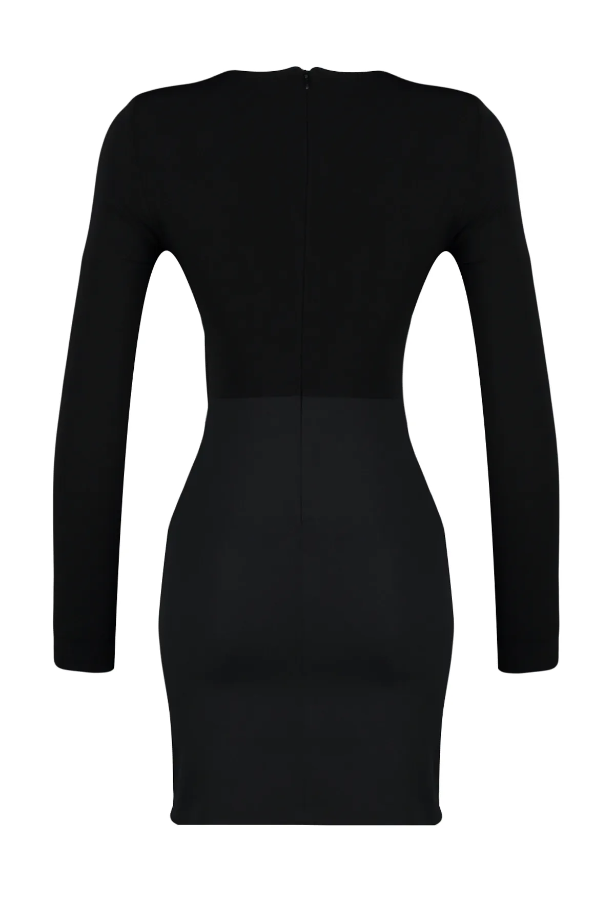 Trendyol Collection  Schwarzes, tailliertes, gewebtes, elegantes Abendkleid TPRAW24EL00202