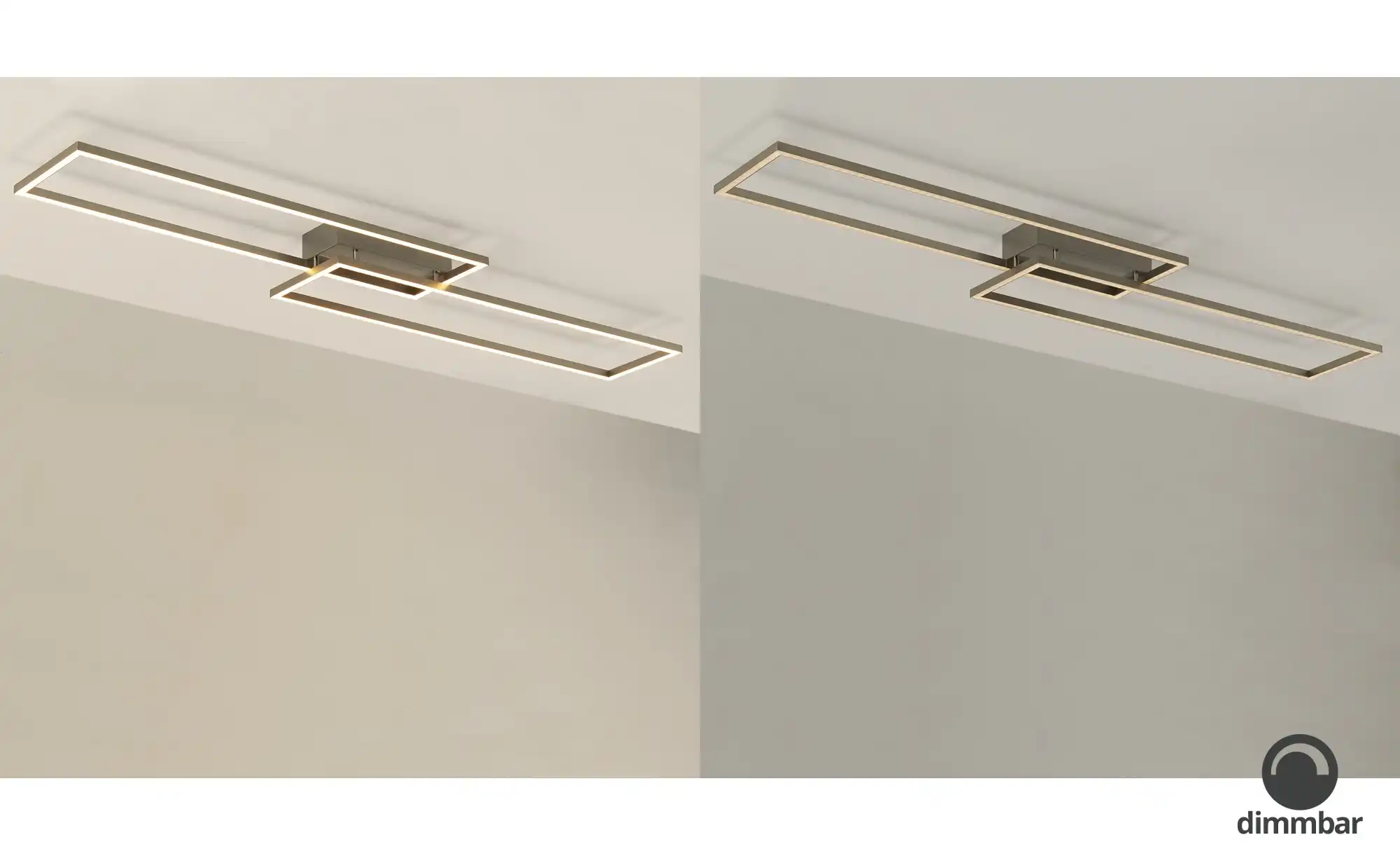 Paul Neuhaus LED-Deckenleuchte, 2-flammig, Nickel matt