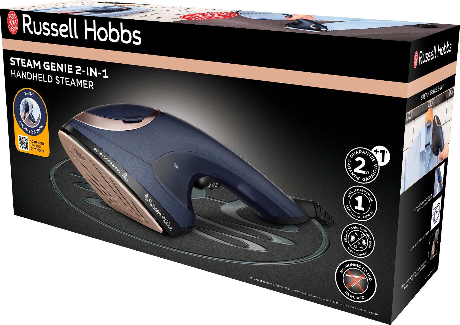 RUSSELL HOBBS Dampfbürste 28370-56 Steam Genie, 1700 W, 2 in 1 Dampfbürste