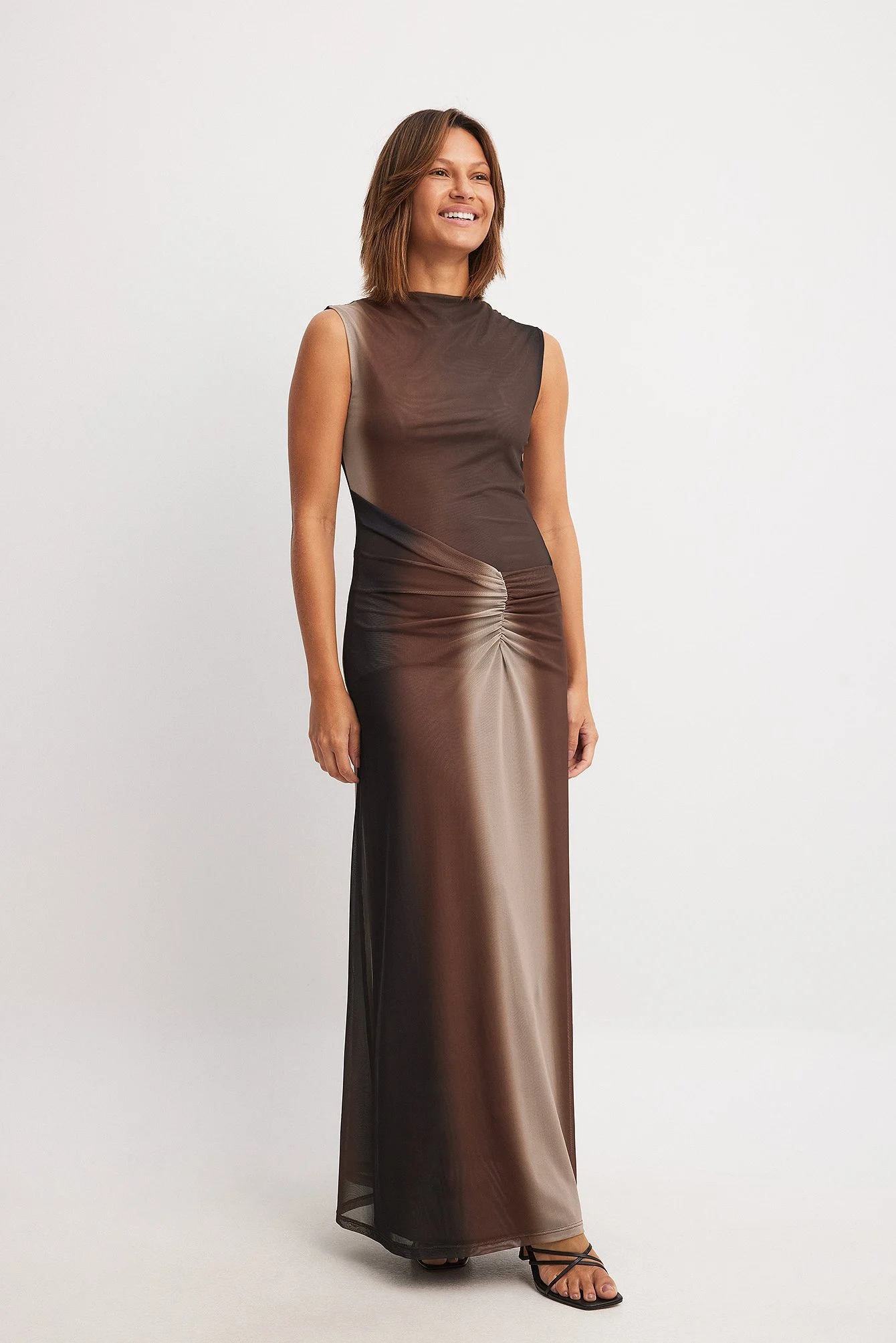 Mesh Sleeveless Maxi Dress