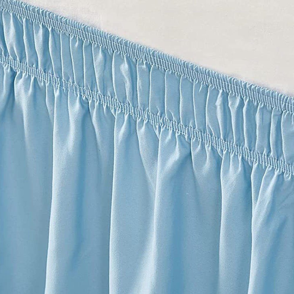 Matratzenschoner Bettrock mit verstellbarem elastischem Gürtel Blau 150x200+38 FELIXLEO