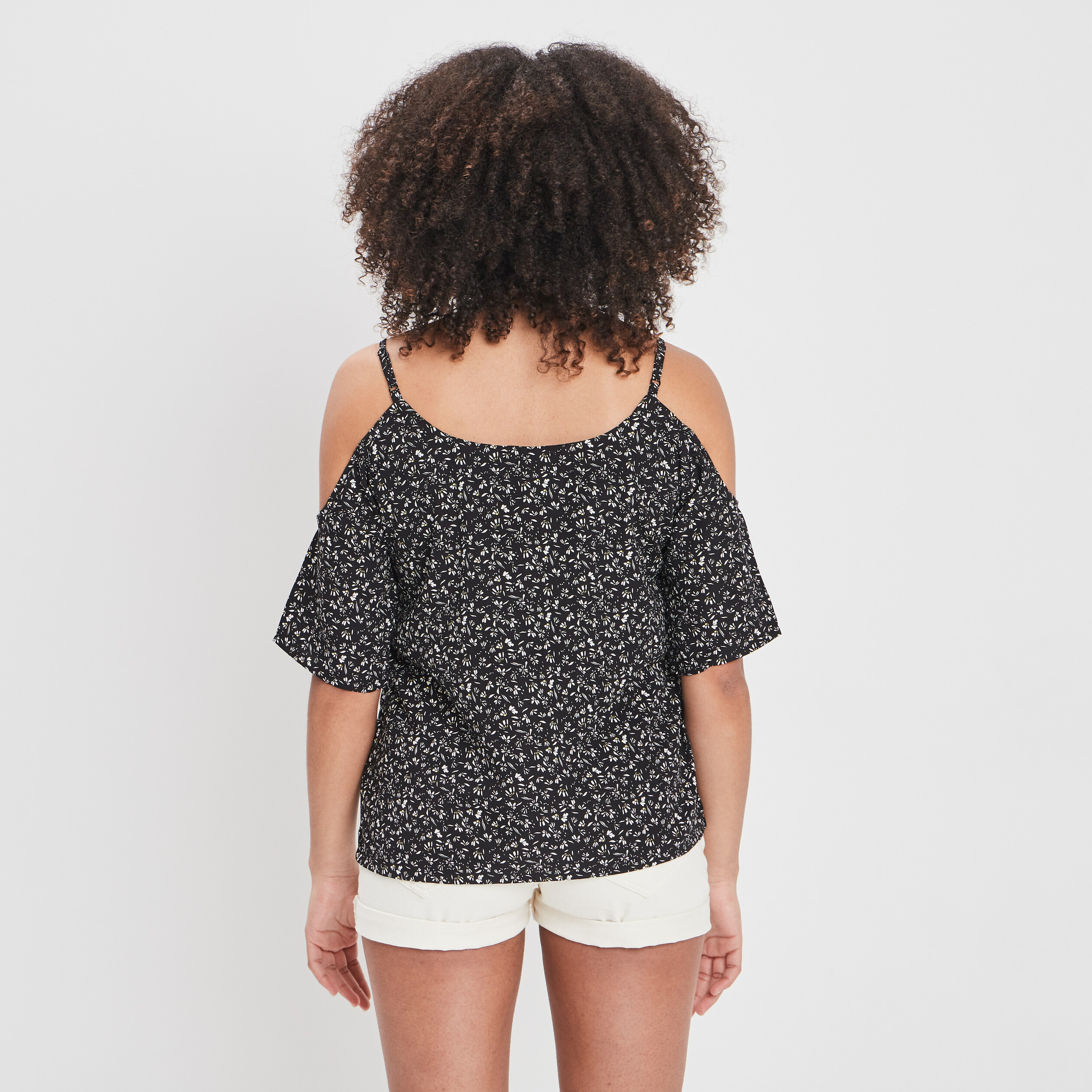 Blouse épaules dénudées noir femme | La Halle