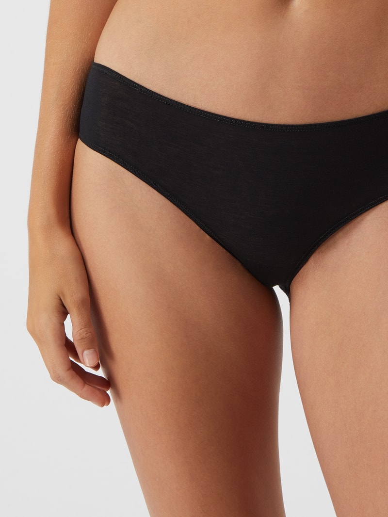Slip aus merzerisierter Baumwolle Modell 'Ultra Light' in schwarz