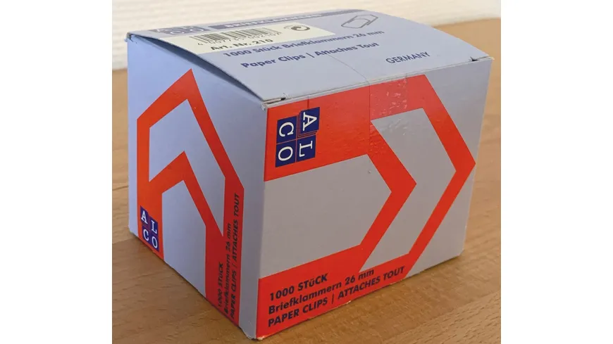 ALCO Büroklammern 1000 Stück 26mm glanzverzinkt