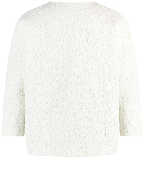 3/4 Arm Shirt aus Struktur-Jersey