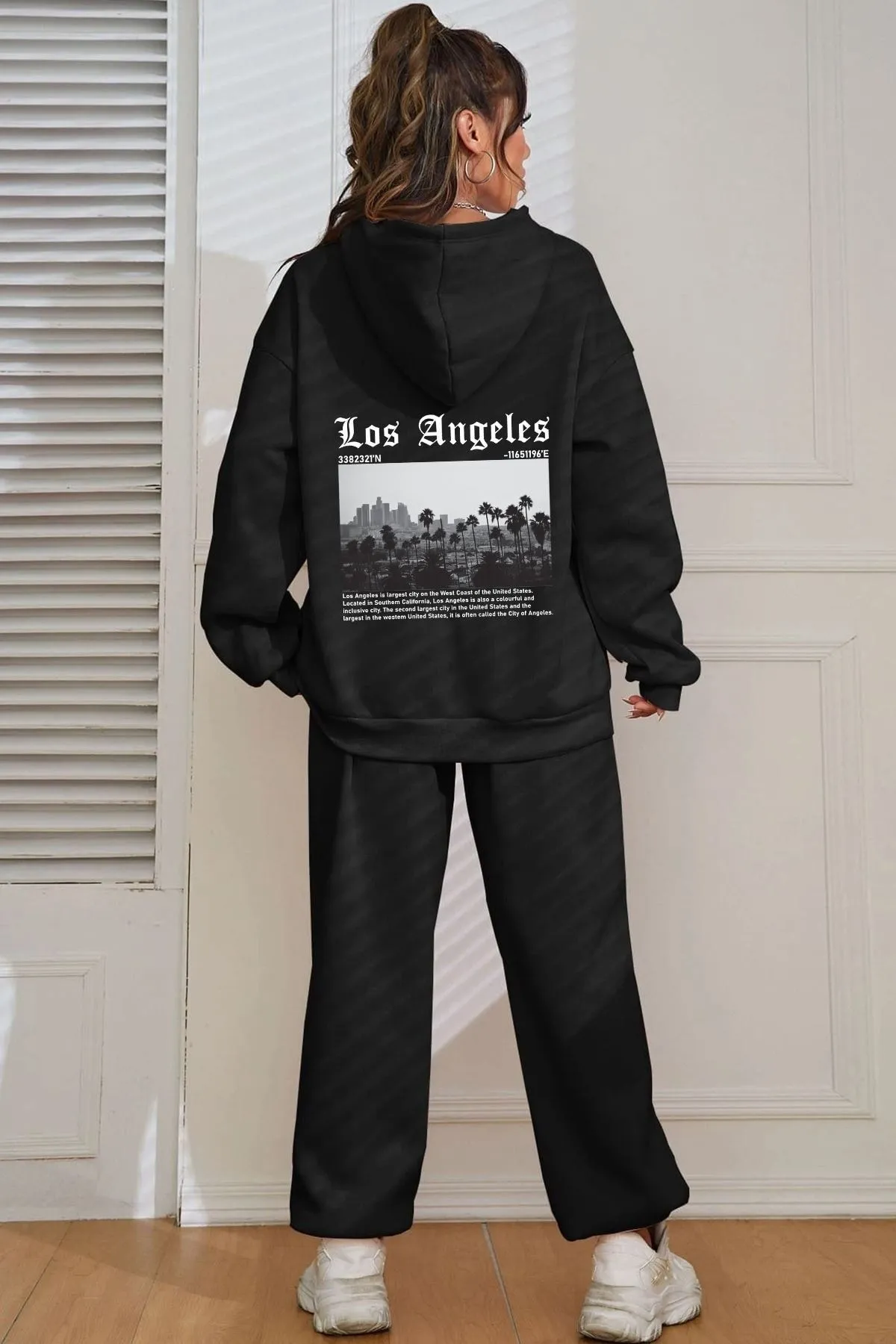 uyguntarz  Bedrucktes Unisex-Trainingsanzugset „Los Angles“.