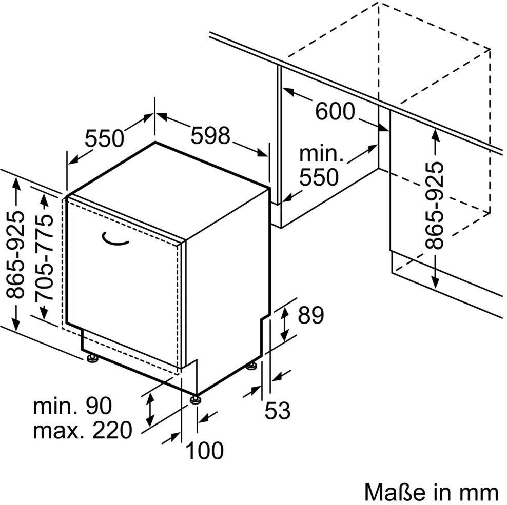 NEFF vollintegrierbarer Geschirrspüler, S255ITX04E, 12 Maßgedecke, XXL-Geschirrspüler