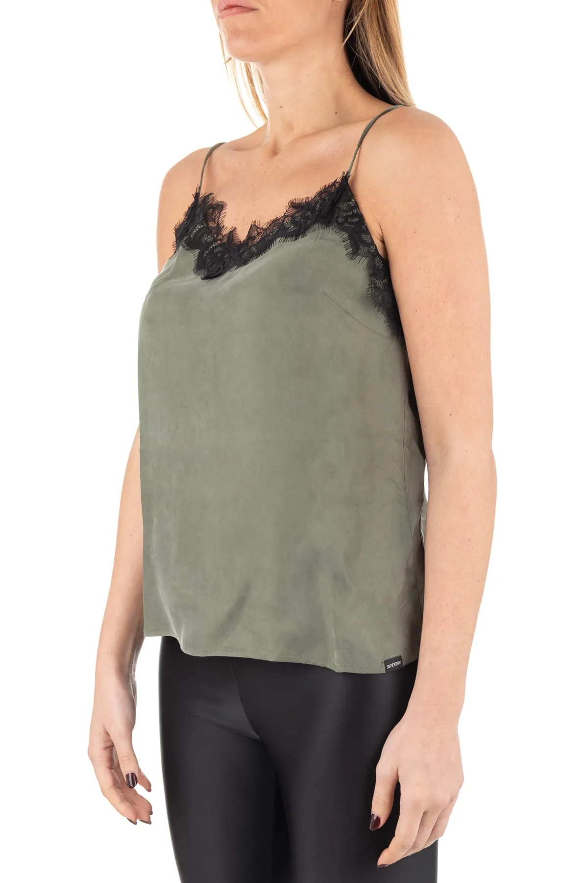 SUPERDRY  Unterhemd - Khaki - Regular Fit