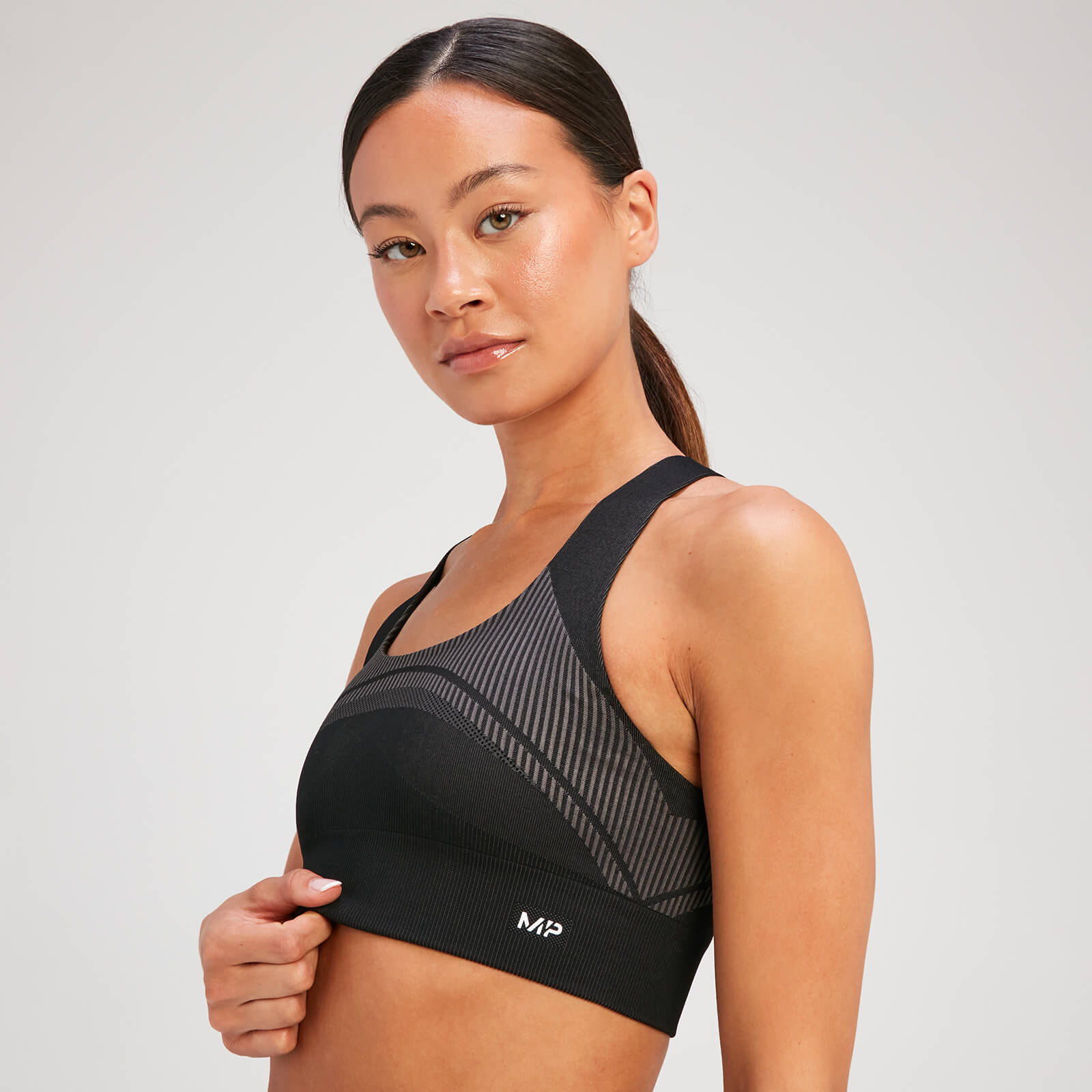 Brassière de sport sans coutures MP Tempo Ultra pour femmes – Noir