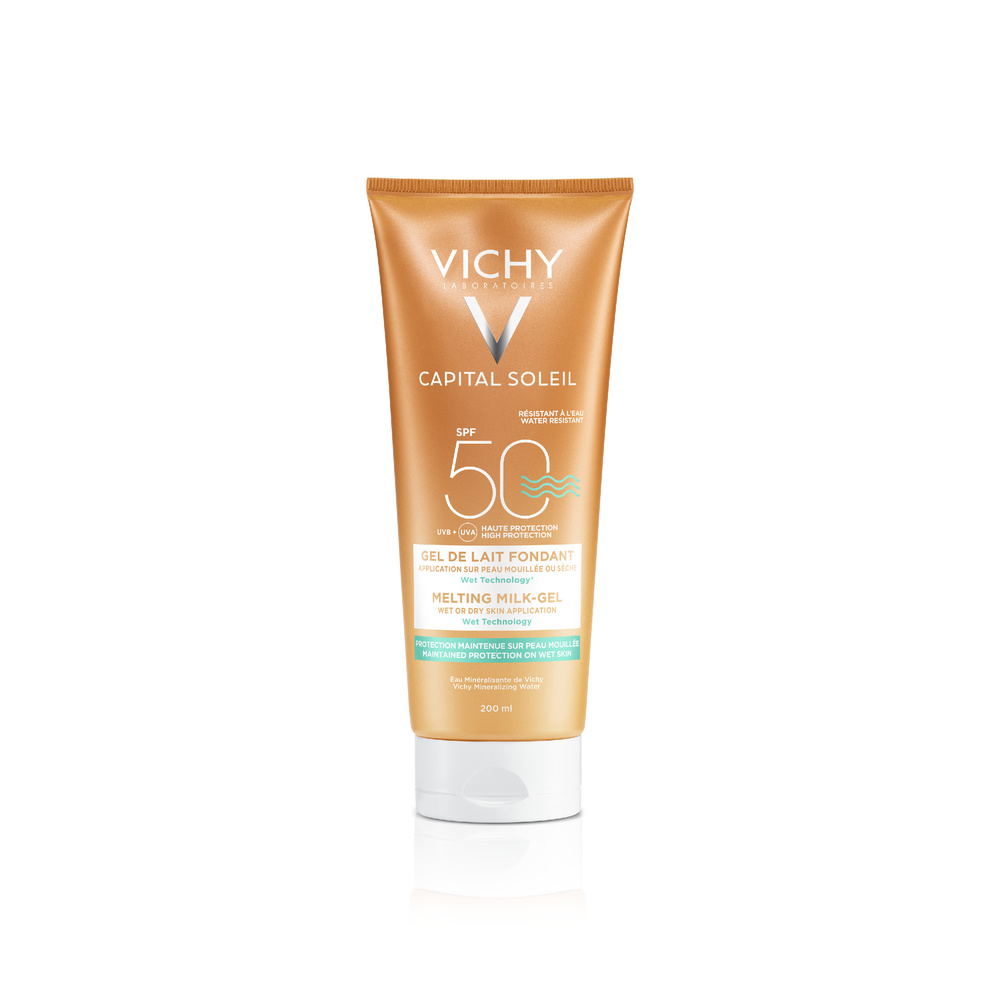 Vichy Ideal Soleil Gel de Lait Ultra Fondant IP50 Protection corps et visage
