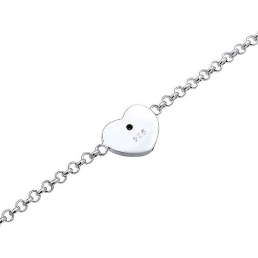 Elli Armband Kinder Herzen Rosa Kristalle Silber