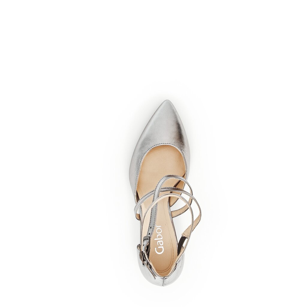 Gabor fashion Spangenpumps silber