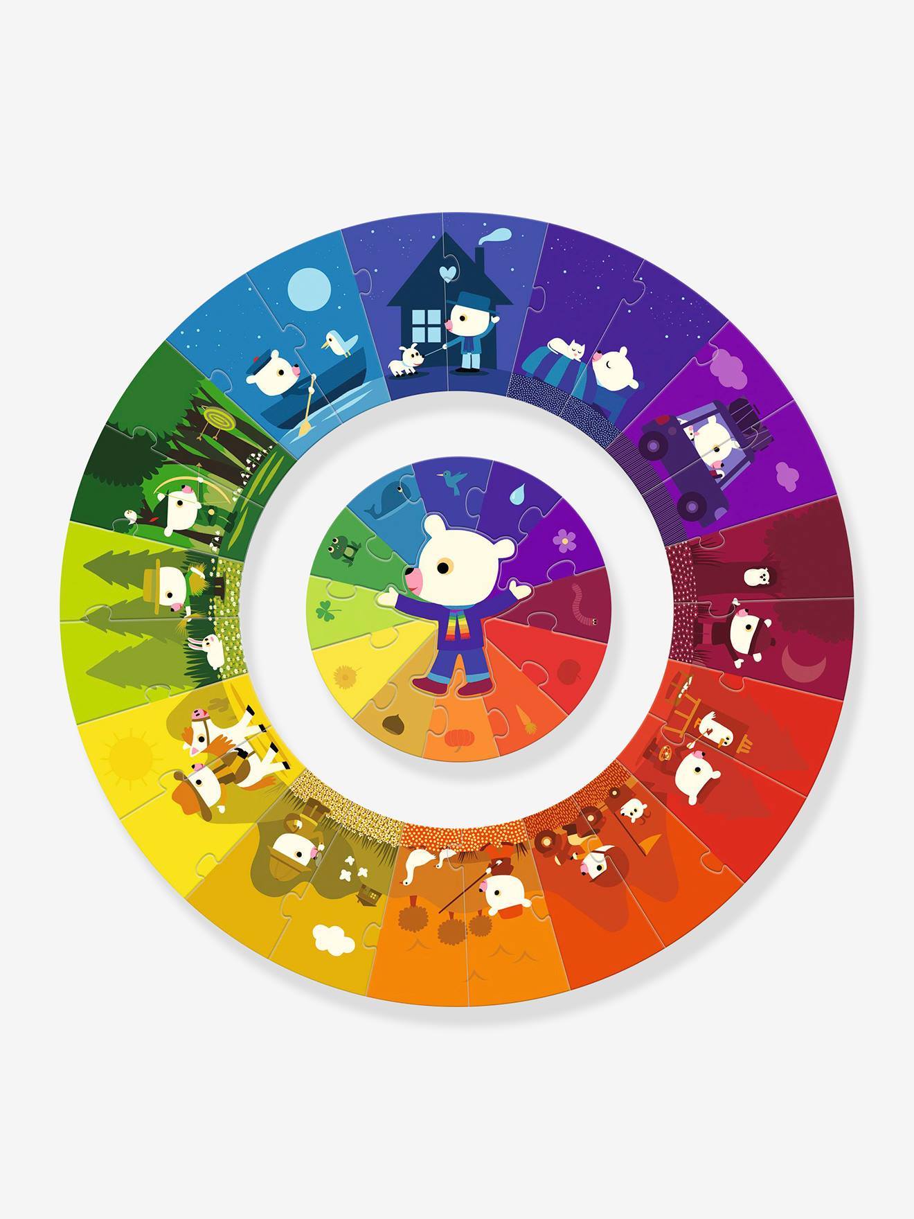 Puzzle géant Les couleurs DJECO bleu