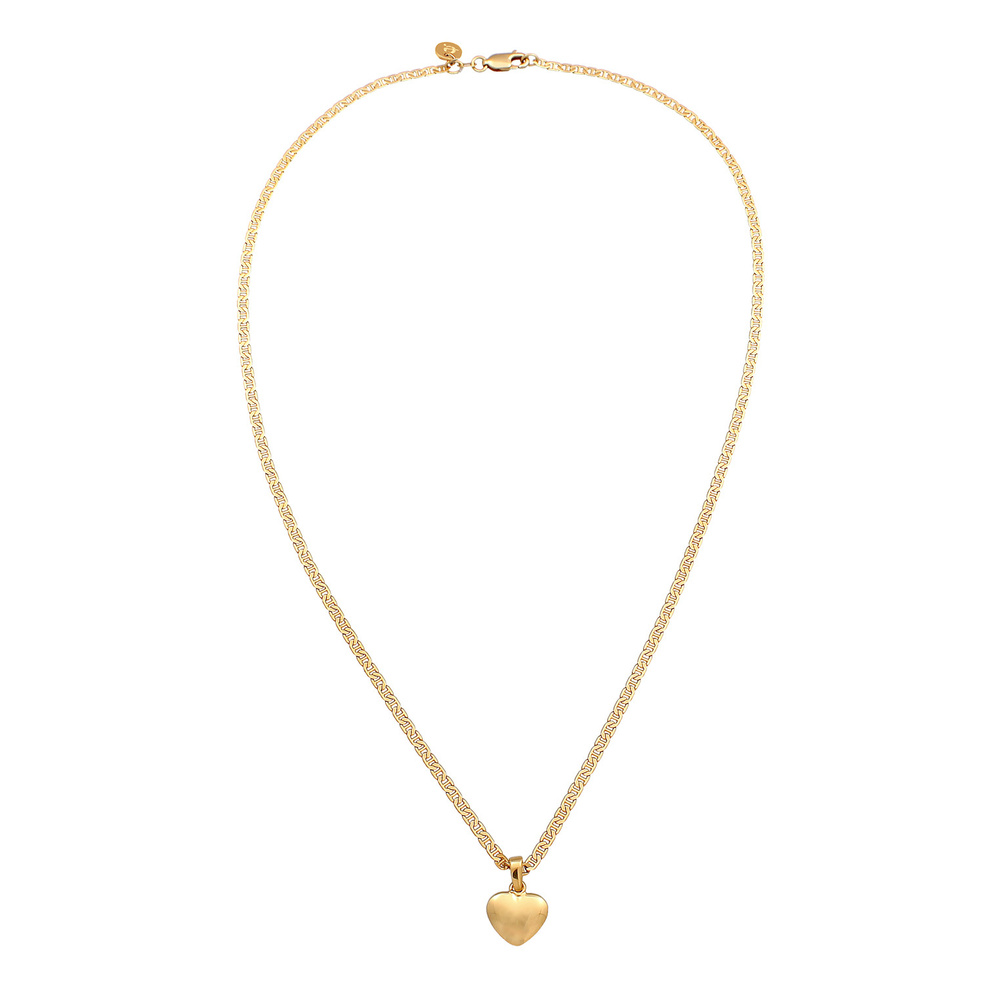 Elli Elli Collier Femmes pendentif coeur amour en argent sterling 925 plaqué or Bijoux