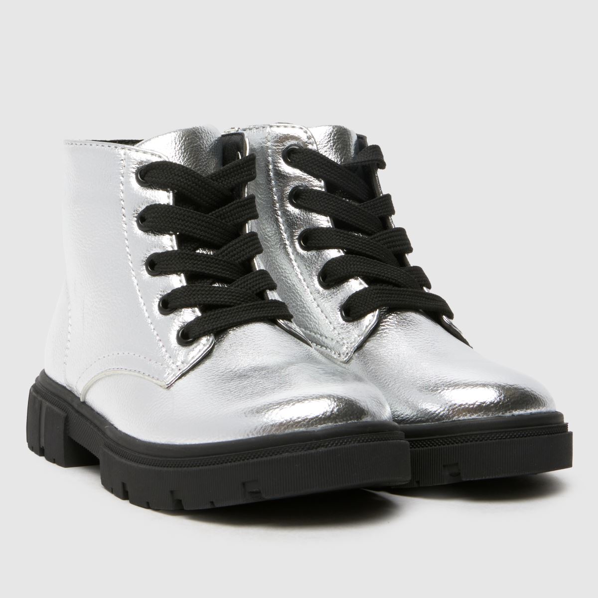 Schuh silverfärgade Carnival Lace-stövlar för flickor