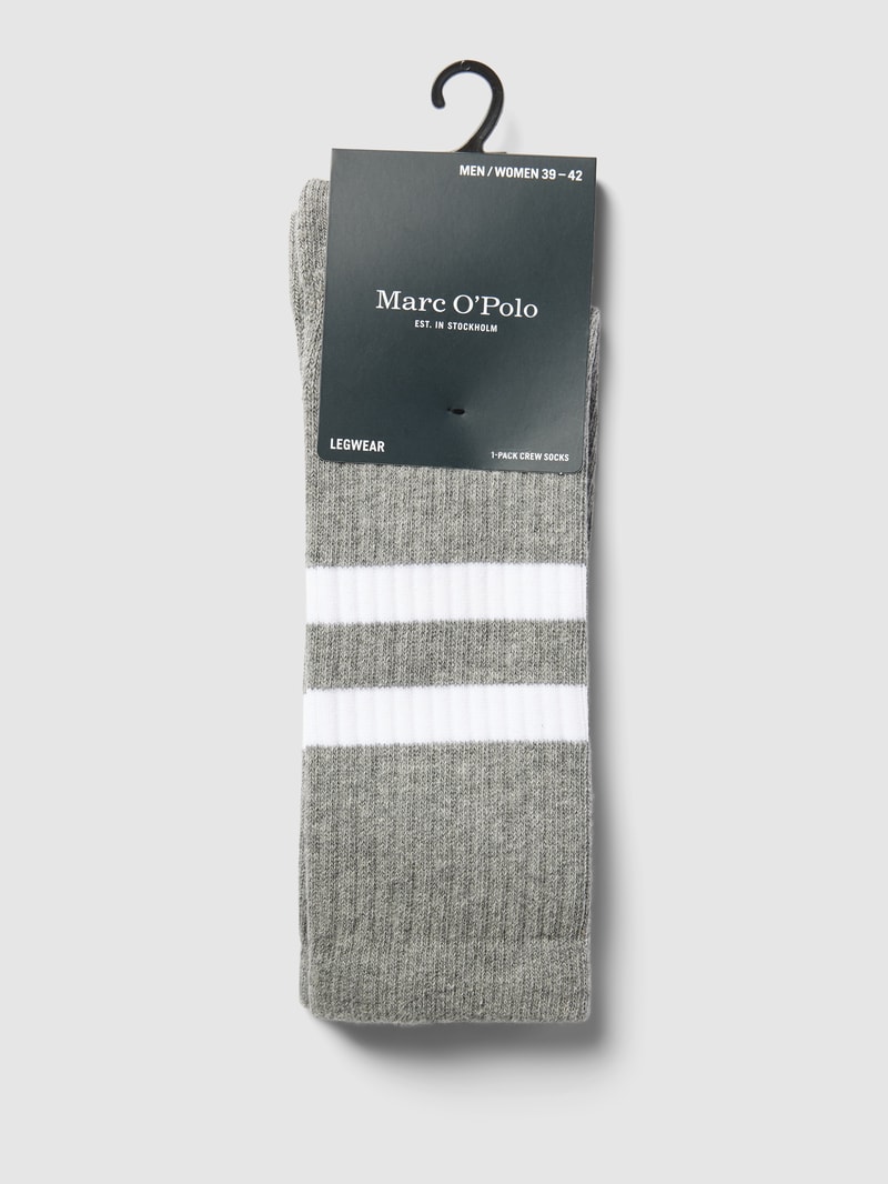 Socken mit Label-Detail im 2er-Pack Modell 'OLLI' in hellgrau