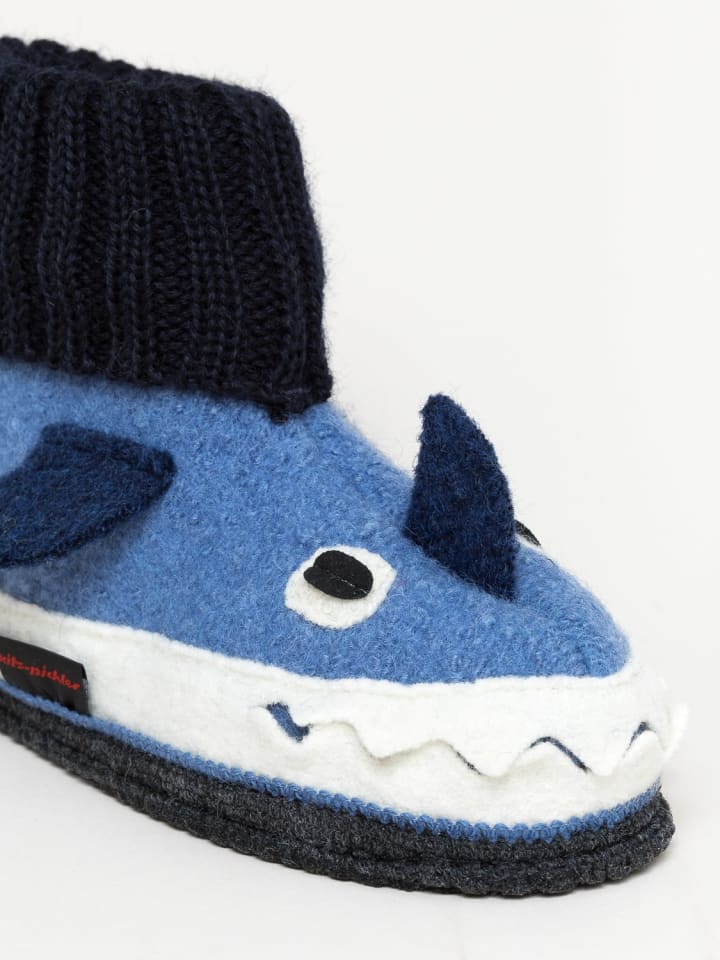 kitz-pichler Kinderhausschuh Squalo in blau günstig kaufen