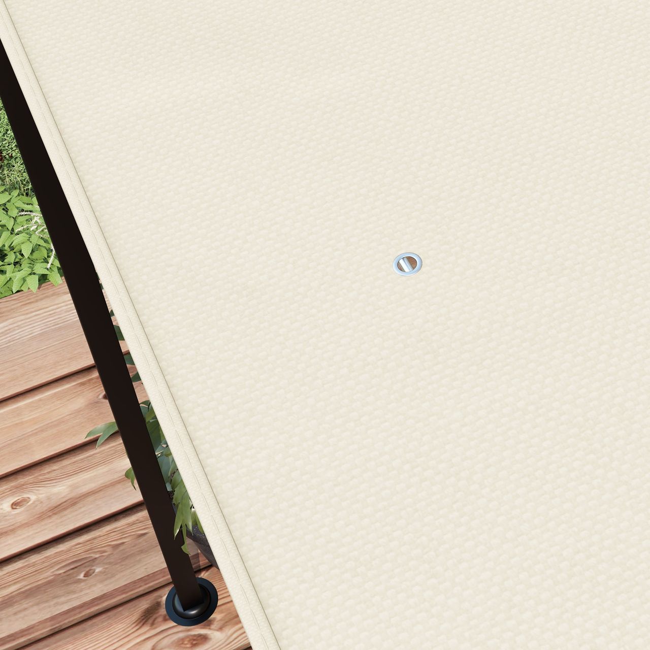 Outsunny Ersatzdach für Pergola 297x243cm Sonnensegel für 3x 2,5m Pavillon Beige