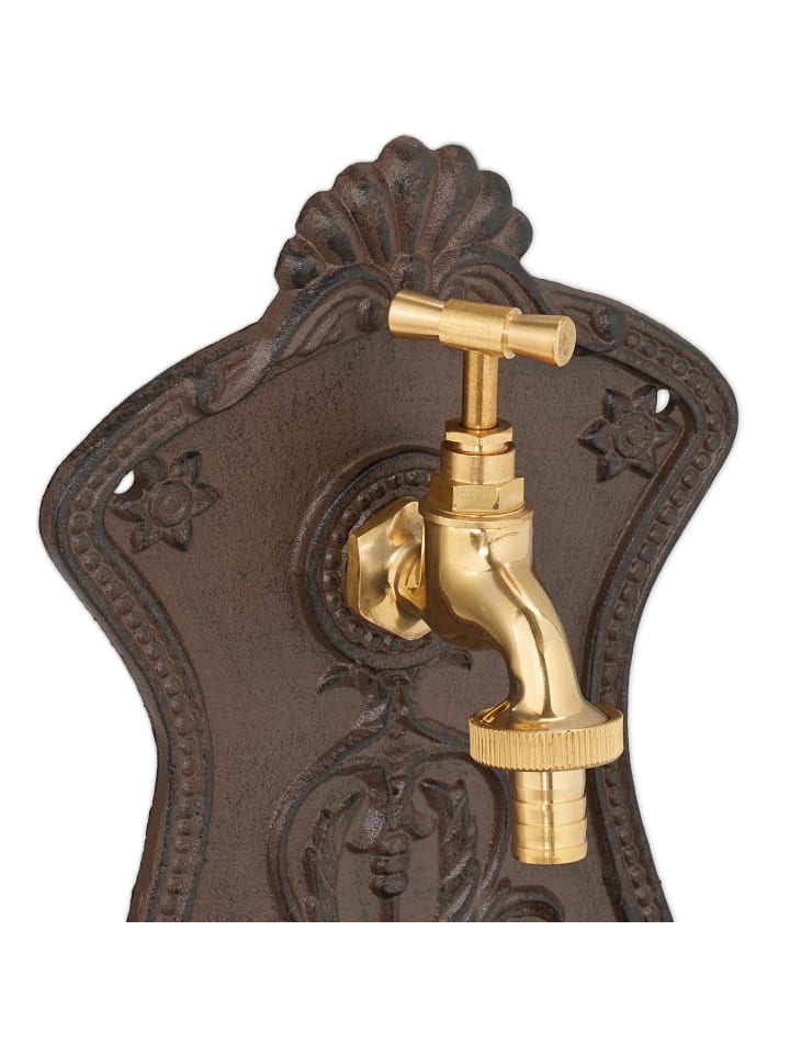 relaxdays Wandbrunnen in Braun - (B)24,5 x (H)42 x (T)11,5 cm günstig kaufen onesize