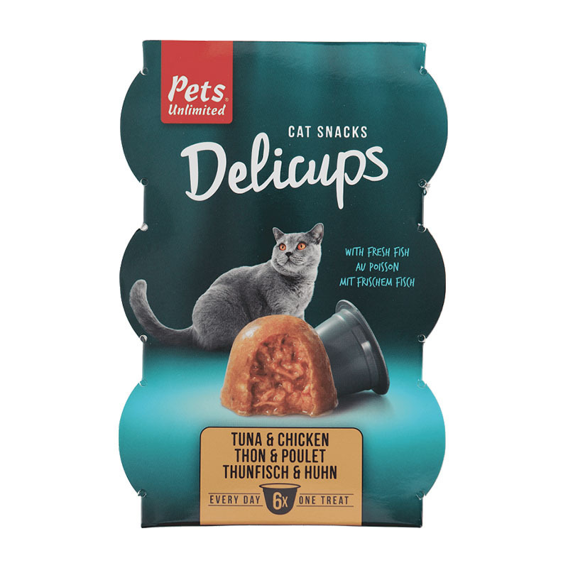 Pets Unlimited Snacks Pets Unlimited Delicups 8x6x22g Thunfisch und Huhn
